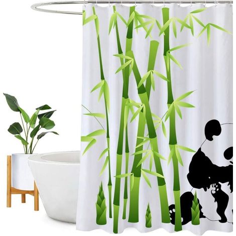 Wasserdichter und waschbarer Duschvorhang, schimmelresistent, 180x180 cm mit 12 Haken