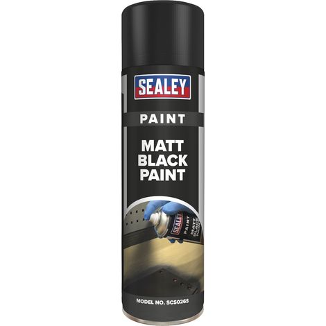 Sealey Black Matt Paint 500ml Pack of 6 SCS026