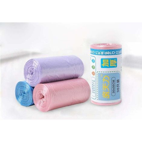 Petits sacs poubelles gallons sacs à ordures poubelle écologique jetable pour voiture salle de bain chambre maison cuisine bureau 6 rouleaux Lefou (1/5)