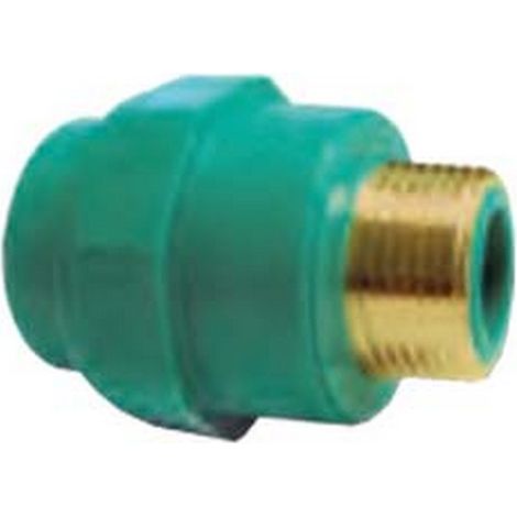 10PZ RIDUZIONE FILETTATA MASCHIO IN PPR PN25 - M ø mm.25x1/2"