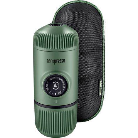 Macchina da caffè portatile Wacaco Nanopresso color verde muschio + custodia (1/5)