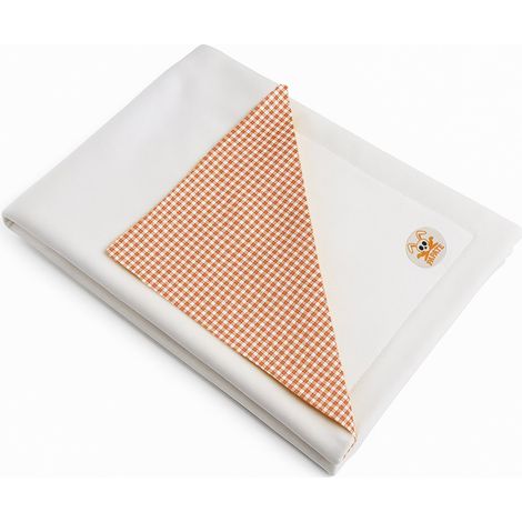 Couverture Bébé et Plaid en Coton Bio Molleton et Gaze Motif Vichy et Blanc - PANGIVO (1/5)