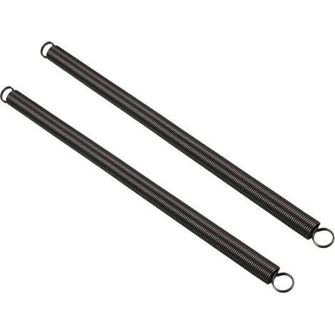 300mm Free L Double Hook Spring Pull Tension 2Pcs Black Metal Extension Coil Springs for Industrial Machinery (1/4)