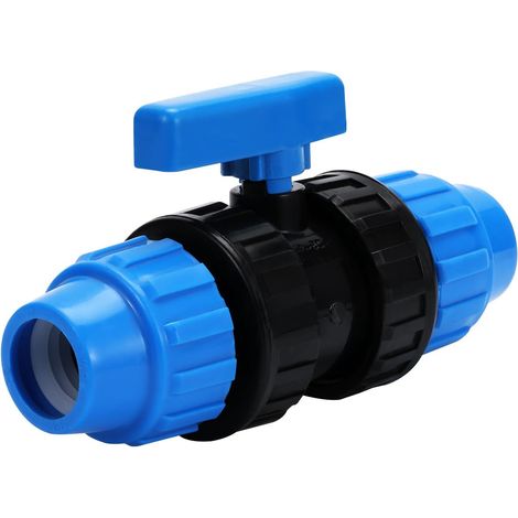 32mm Ball Valve for Polyethylene Pipe, 1 x PN10 Ball Valve, Polyethylene Pipe Fitting (25mm) (1/5)