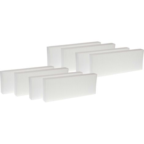 vhbw Air Filter Set Replacement for Zehnder 527003440 for Ventilation Devices - G4 / F7 8-Part Kit, 48 x 18 x 10 cm White