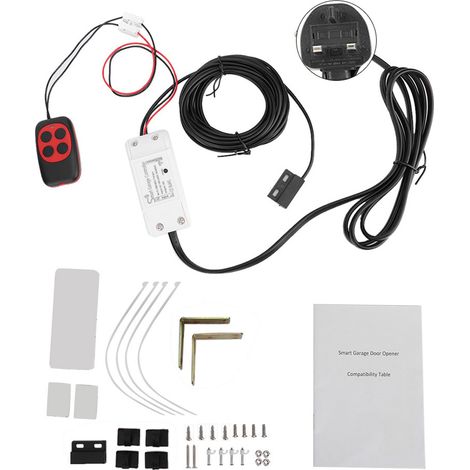Télécommande pour ouverture de porte de garage compatible Google IFTTT Alexa 100-240V (prise UK) (1/5)