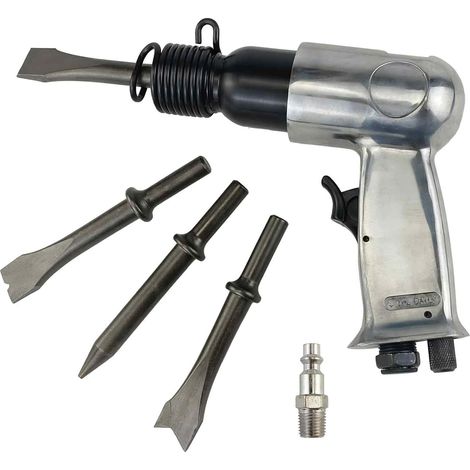Kit de marteau pneumatique de 150 mm avec 4 burins, 4 500 coups par minute, outil de creusement à marteau pneumatique (1/5)