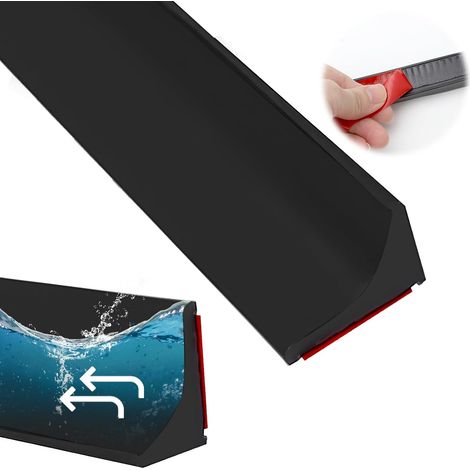 Shower Thresholds Waterproof Folding Strip 2 m × 20 mm Shower Barrier Shower Seal for Glass Wall Threshold Seal (1/5)