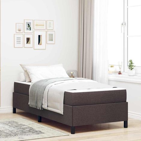 Boxspringbett Dunkelbraun 80 x 200 cm Stoff
