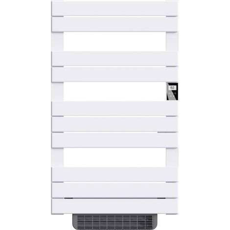 Elektrischer Handtuchwärmer ohne Flüssigkeit mit Gebläse 500W+1000W H.108,4xL60cm Bestherm HANAE weiß