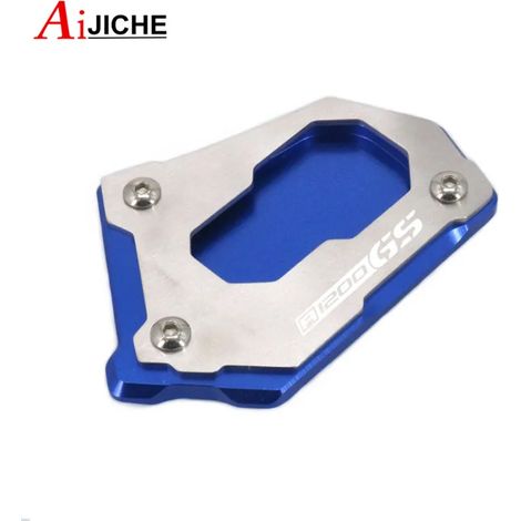 (Bleu - R1200GS) Béquille latérale CNC pour moto, extension de béquille latérale, support de pied élargi, compatible avec BMW R 1200 GS LC, R1200GS et R 1200GS ADV Adventure maxpower (1/3)