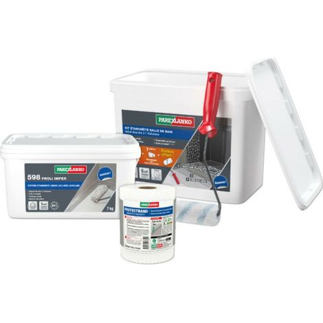 Parexlanko – Kit étanchéité salle de bain imperméabilisant 7kg – Spécial douche à l'italienne – Multi-supports – KITDOUCHE07 (1/3)