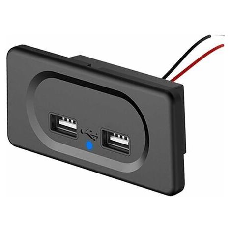 Prise Double Chargeur USB, 12V-24V 3.1A Panneau de Commande du Chargeur de Voiture Prise de Charge Etanche pour Voiture Camion Moto Marine Camping-car SUV (1/4)
