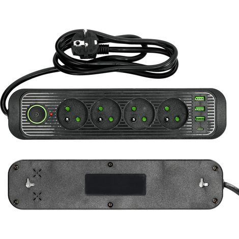 Cavo di prolunga 4gn+USB/1,5 m/Zu+W/1,5 mm nero (1/5)