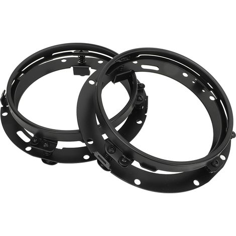 2 anneaux de phare ronds de 7 pouces, support de montage et bague de retenue pour phares de Wrangler JK 2007 à 2018 (1/5)
