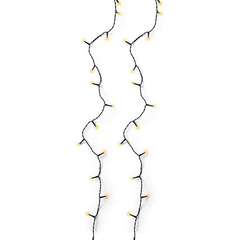 Guirnalda multifunción, uso exterior, basic, cálida clásica, cable negro, 360 leds, 27 m