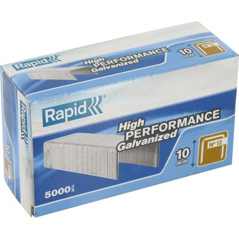 Heftklammer Nr. 12, 10 mm, verzinkt, 5000 Stück - Rapid