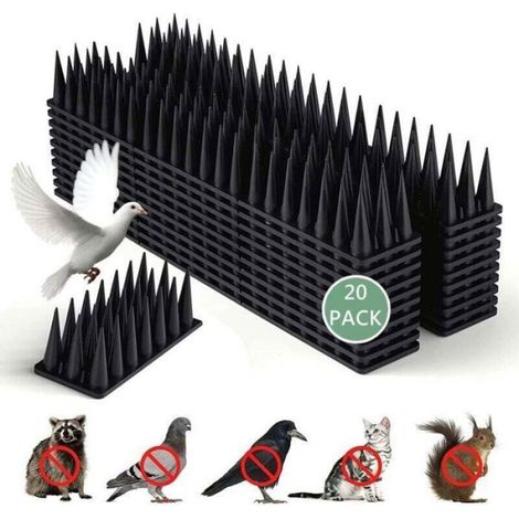 20 Pièces Pic anti-oiseau,6 mètres,Plastique polypropylène,Résistant UV,Balcon Fenêtre (1/3)