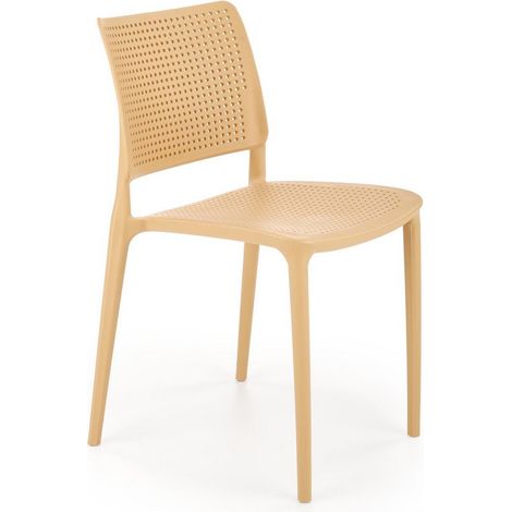 Chaise design polypropylène orange clair Samba (1/5)