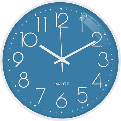 Digitale Wanduhr, 30 cm (12 Zoll), große, geräuschlose Quarzuhr (kein Ticken), ideal für Küche, Zuhause, Wohnzimmer, Schlafzimmer, Schule oder Büro.