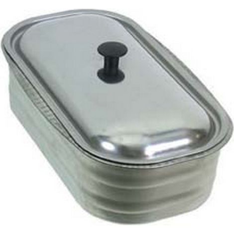 1PZ VASCA INOX CON COPERCHIO PER CUCINE A LEGNA - 3,5 inox