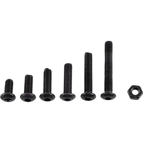 250 vis à six pans creux en acier allié noir M3 avec assortiment (1/5)