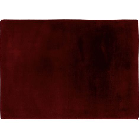 Joy - tapis rectangulaire - fausse fourrure - rouge - rouge (1/5)