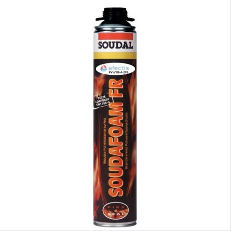 Mousse PU coupe-feu SOUDAFOAM à visser 750ml