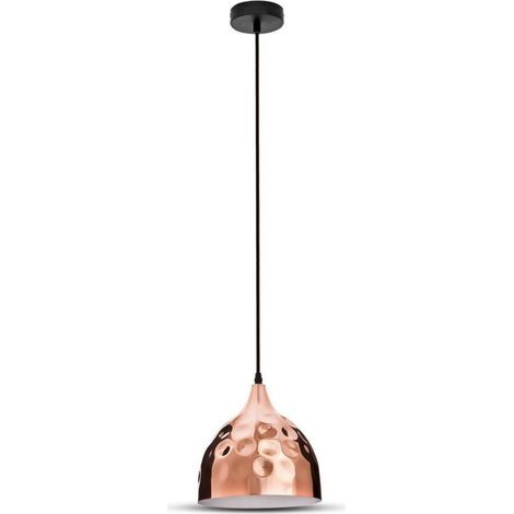 V-TAC LED-Kronleuchter aus Metall, Tropfenform, E27-Lampenfassung (max. 60 W), Roségold, D230 mm