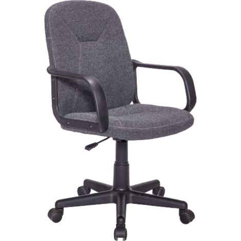 Chaise de bureau confortable de style contemporain gris anthracite avec roulettes, accoudoirs réglables et revêtement en tissu ou similicuir 57 x 103 x 46 cm (1/5)