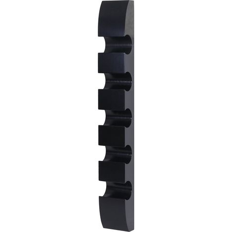 Portabottiglie portabottiglie da parete per 5 bottiglie 99x13x9 cm nero 040002519