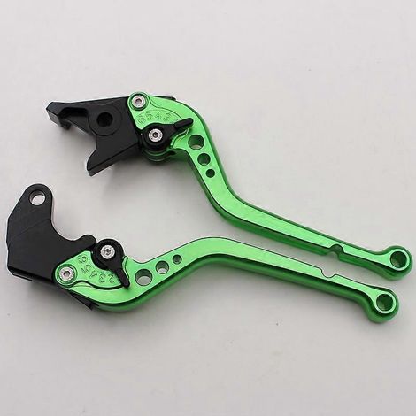 Accessoires pour moto GSXR600 97-03 : poignée de frein en alliage d'aluminium modifiée, klaxon, poignée de frein et tige de traction (vert 2) (1/5)