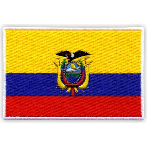 Aufnäher mit der Flagge von Ecuador – selbstklebende Rückseite – gestickter Aufnäher/Abzeichen/Emblem