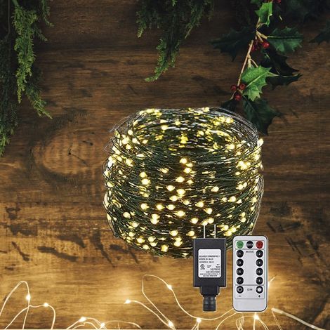Guirlande lumineuse LED, 50 m, avec télécommande, idéale pour la décoration intérieure, les fêtes, le jardin et les événements.-AquaForge (1/4)