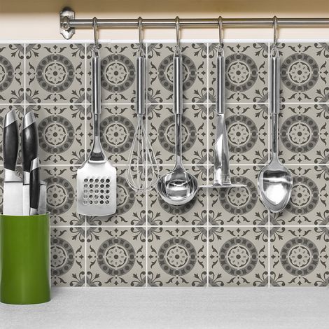 Sticker Mural Carrelage adhésif Cuisine Salle de Bain - 24 STICKERS CARRELAGES AZULEJOS HIPOLITO - 24stickers10x10cm (1/5)