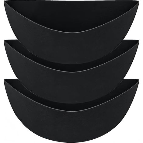 Lot De 3 Doublures De Jardinière Demi-rondes En Feutre De 40,6 Cm Pour Panier Mural Suspendu, Accessoires Pour Paniers De Fleurs En Fibre (1/5)