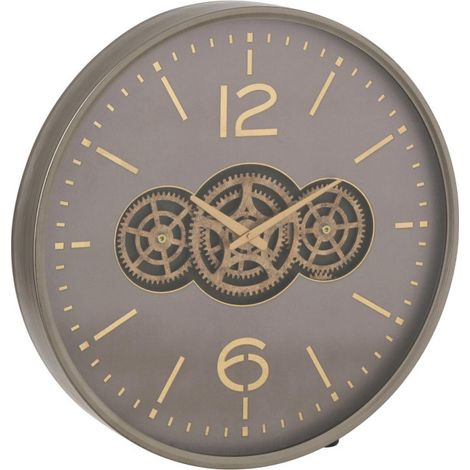Horloge Murale Engrenage "Plum" 60cm Gris (1/3)