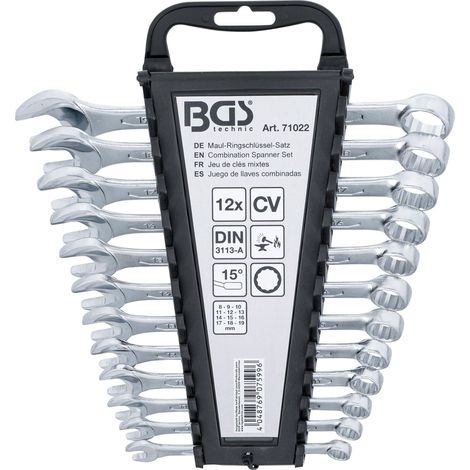BGS Serie di chiavi combinate SW 8 - 19 mm 12 pezzi - 71022