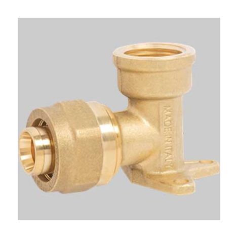 RACCORDO CURVO FEMMINA CON FLANGIA A STRINGERE APE  16 x 1/2     APE RACCORDERIE