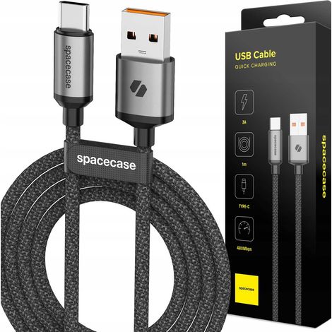 Spacecase USB-C-Kabel 1M 3A CL03 (1/5)