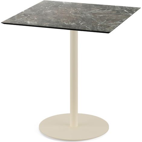 Urban table de bistrot avec piètement sable + plateau HPL Galaxy Marble 70x70 cm - Feros (1/4)