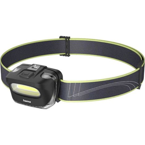 Hama LED-Stirnlampe HL110, Batterien, COB, Kopflampe zum Joggen, Sport, 2 Modi Lampada frontale 83 g