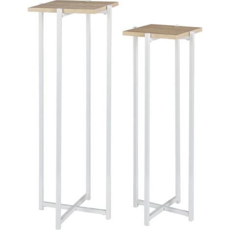 Lot de 2 sellettes "Loka" 82cm Blanc (1/5)