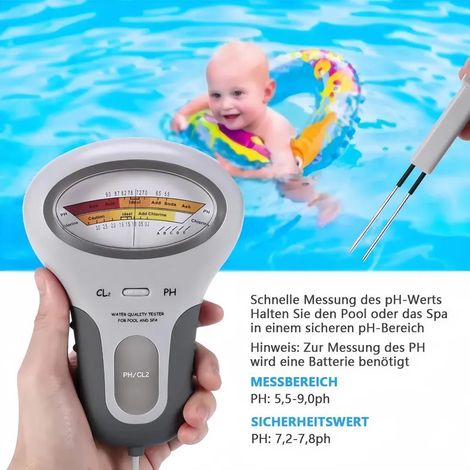 Appareil de mesure multiparamètre numérique, 2 en 1, pH/chlore, pour aquariums et piscines, destiné au contrôle régulier de l'acidité.-AquaForge (1/2)