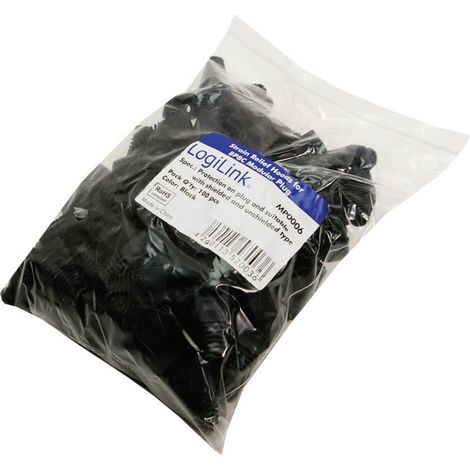 LogiLink MP0006 Knickschutztülle RJ45 MP0006 Schwarz 100 St.