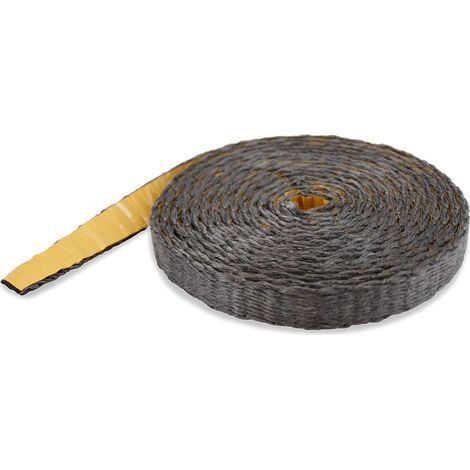 Flachdichtung für Kaminglas, 20 x 4 mm, Fiberglas, Schwarz, Holzofen (1/5)