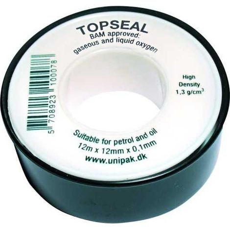 Ruban Teflon PTFE TOPSEAL Oxygène ruban de filetage UNIPAK