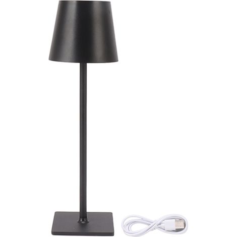 Ortviai Lampe de Table Sans Fil Rechargeable LED Minimaliste Noir – Toucher Intuitif, 4000 mAh, 12 h d'autonomie (1/5)