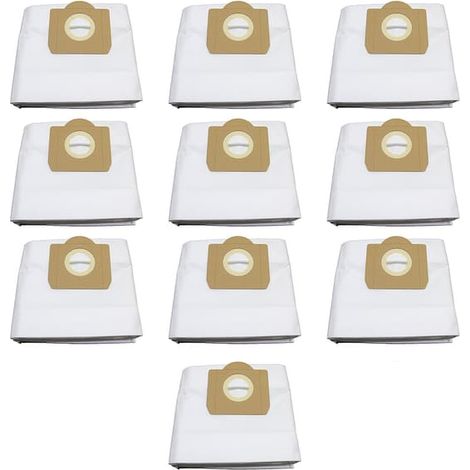 Lot de 10 sacs pour aspirateur - Blancs, compatibles avec les aspirateurs Kärcher WD3 NT20 et NT30 (1/5)