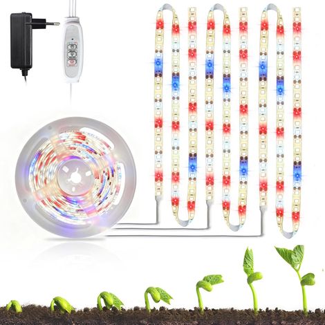 Lampe horticole LED à spectre complet 24 W, 120 LED, pour plantes d'intérieur, boutures de légumes, plantes succulentes, jardin d'intérieur (3 m) (1/5)